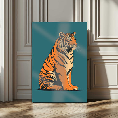 45688-MGV-CV-24X36-Tiger Wall Art – Bold Jungle Cat Canvas Print, Modern Wildlife Animal Decor for Living Room, Bedroom, Office or Nature Inspired