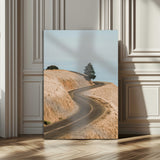 54702459-MGV-CV-24X36-Desert Road Wall Art Canvas Print, Framed Earthy Landscape Art Picture Print, Minimal Scenic Perfect Rustic Minimalist Decor