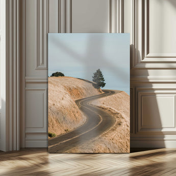 54702459-MGV-CV-24X36-Desert Road Wall Art Canvas Print, Framed Earthy Landscape Art Picture Print, Minimal Scenic Perfect Rustic Minimalist Decor