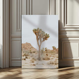 80210318-MGV-CV-24X36-Joshua Tree Wall Art Canvas Print, Framed Desert Minimalism Art Picture Print, Neutral Earth Tones Perfect Southwestern Minimalist