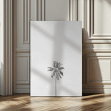 67263674-MGV-CV-24X36-Lone Palm Tree Wall Art Canvas Print, Framed Minimalist Tropical Art Picture Print, Monochrome Beach Perfect Modern Coastal