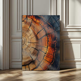 74113861-MGV-CV-24X36-Tree Ring Art Wall Art Canvas Print, Framed Rustic Wood Art Art Picture Print, Timber Wall Decor Perfect Modern Rustic Decor