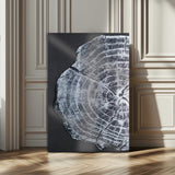 10432121-MGV-CV-24X36-Tree Ring Canvas Wall Art Canvas Print, Framed Rustic Wood Wall Art Picture Print, Botanical Tree Slice Perfect Modern Lodge Decor