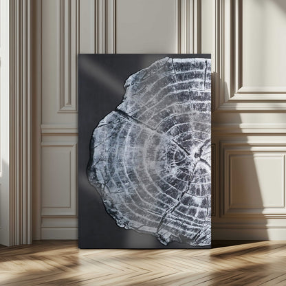 10432121-MGV-CV-24X36-Tree Ring Canvas Wall Art Canvas Print, Framed Rustic Wood Wall Art Picture Print, Botanical Tree Slice Perfect Modern Lodge Decor