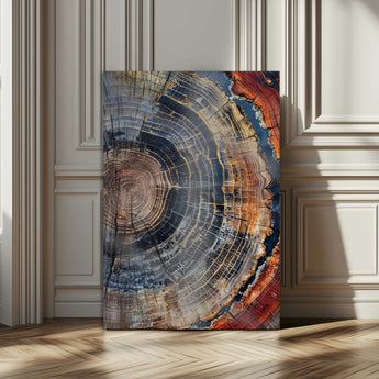 92693966-MGV-CV-24X36-Timber Cut Close-Up Wall Art Canvas Print, Framed Rustic Wood Canvas Art Picture Print, Natural Texture Decor Perfect Modern Lodge