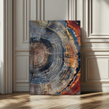 36357958-MGV-CV-24X36-Tree Ring Texture Wall Art Canvas Print, Framed Rustic Wood Decor Art Picture Print, Timber Wall Accent Perfect Rustic Farmhouse