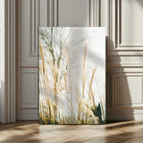 17571705-MGV-CV-24X36-Pampas Grass Wall Art Canvas Print, Framed Neutral Tones Art Picture Print, Minimalist Nature Perfect Boho Minimalist Decor