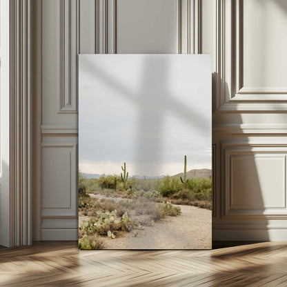 55042528-MGV-CV-24X36-Minimalist Landscape Wall Art Canvas Print, Framed Rustic Boho Canvas Art Picture Print, Earthy Tones Art Perfect Southwestern