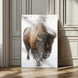 19448944-MGV-CV-24X36-Winter Wilderness Wall Art Canvas Print, Framed Brown Tones Art Picture Print, Nature Close-Up Perfect Rustic Lodge Decor Decor