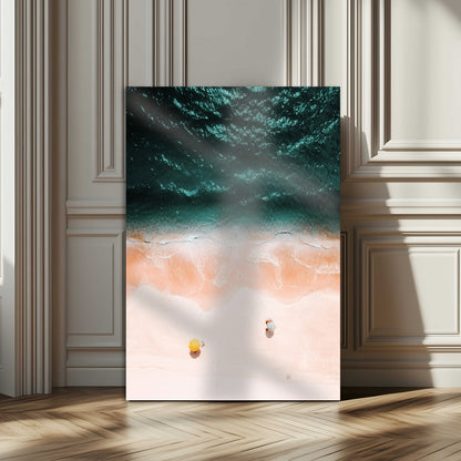 44468317-MGV-CV-24X36-Tropical Relaxation Wall Art Canvas Print, Framed Coastal Vibes Art Picture Print, Ocean Aesthetic Perfect Coastal Minimalist