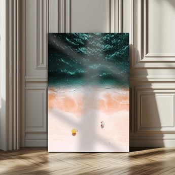 44468317-MGV-CV-24X36-Tropical Relaxation Wall Art Canvas Print, Framed Coastal Vibes Art Picture Print, Ocean Aesthetic Perfect Coastal Minimalist