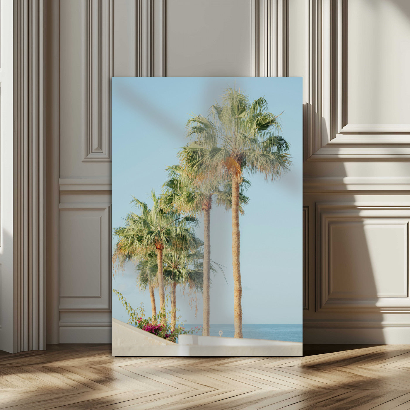 46777020-MGV-CV-24X36-Tropical Ocean Sunset Canvas Print – Beach Coastal Wall Art Canvas Print, Framed Nautical Decor for Home, Office, Vacation Resort