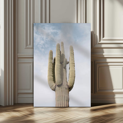 61603772-MGV-CV-24X36-Desert Wall Art – Tall Cactus Canvas Print, Southwestern Nature Photography Decor for Bedroom, Living Room, Office, Boho Home,