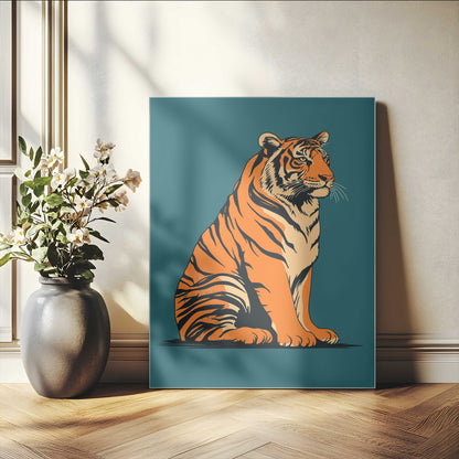 45688-MGV-CV-24X36-Tiger Wall Art – Bold Jungle Cat Canvas Print, Modern Wildlife Animal Decor for Living Room, Bedroom, Office or Nature Inspired