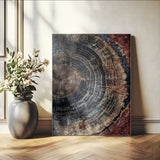 41832869-MGV-CV-24X36-Tree Rings Wall Art Canvas Print, Framed Wood Grain Art Picture Print, Rustic Texture Perfect Rustic Nature Decor Artwork