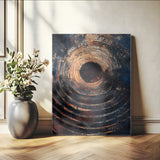 77401573-MGV-CV-24X36-Textured Spiral Wall Art Canvas Print, Framed Abstract Void Art Picture Print, Wooden Vortex Perfect Modern Industrial Decor