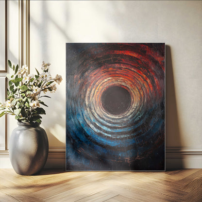 41597467-MGV-CV-24X36-Wood Vortex Wall Art Canvas Print, Framed Abstract Swirl Art Picture Print, Wood Tree Texture Perfect Modern Decor Artwork