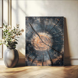 77995348-MGV-CV-24X36-Tree Rings Wall Art Canvas Print, Framed Rustic Wood Art Picture Print, Natural Texture Perfect Rustic Decor Artwork
