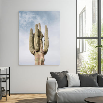 44868276-MGV-CV-24X36-Saguaro Cactus Wall Art Canvas Print, Framed Earthy Desert Art Picture Print, Warm Botanical Perfect Southwestern Boho Decor