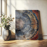 36357958-MGV-CV-24X36-Tree Ring Texture Wall Art Canvas Print, Framed Rustic Wood Decor Art Picture Print, Timber Wall Accent Perfect Rustic Farmhouse