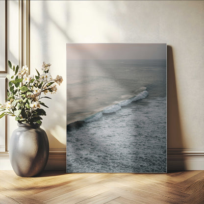 88999168-MGV-CV-24X36-Ocean Waves Wall Art Canvas Print, Framed Coastal Serenity Art Picture Print, Relaxing Ocean Perfect Modern Coastal Decor Artwork