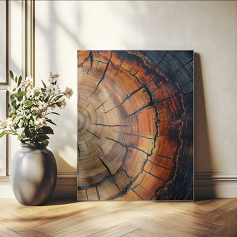 87104387-MGV-CV-24X36-Wood Texture Wall Art Canvas Print, Framed Rustic Nature Art Picture Print, Earthy Tones Perfect Modern Rustic Decor Artwork