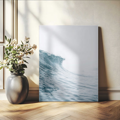 38699249-MGV-CV-24X36-Ocean Wave Wall Art – Minimalist Sea Canvas Print, Rising Surf and Misty Horizon Photography Decor for Bedroom, Living Room,