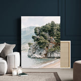 28003346-MGV-CV-24X36-Beach Trees Wall Art Canvas Print, Framed Earthy Beachside Art Picture Print, Beachside Nature Perfect Rustic Coastal Decor