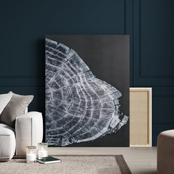 34094020-MGV-CV-24X36-Tree Ring Canvas Wall Art Canvas Print, Framed Modern Rustic Decor Art Picture Print, Botanical Tree Ring Perfect Modern Rustic