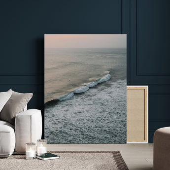 88999168-MGV-CV-24X36-Ocean Waves Wall Art Canvas Print, Framed Coastal Serenity Art Picture Print, Relaxing Ocean Perfect Modern Coastal Decor Artwork