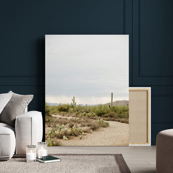 55042528-MGV-CV-24X36-Minimalist Landscape Wall Art Canvas Print, Framed Rustic Boho Canvas Art Picture Print, Earthy Tones Art Perfect Southwestern