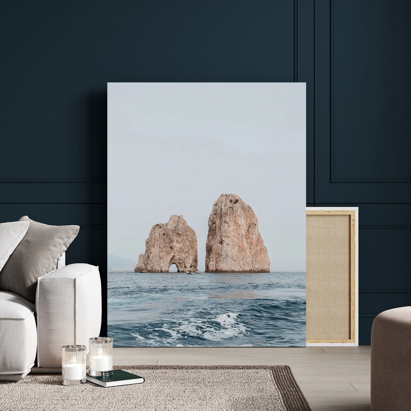 30730262-MGV-CV-24X36-Coastal Wall Art – Ocean Rock Formation Canvas Print, Dramatic Cliffs and Sea Photography Decor for Bedroom, Living Room, Office,