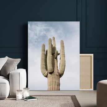 61603772-MGV-CV-24X36-Desert Wall Art – Tall Cactus Canvas Print, Southwestern Nature Photography Decor for Bedroom, Living Room, Office, Boho Home,