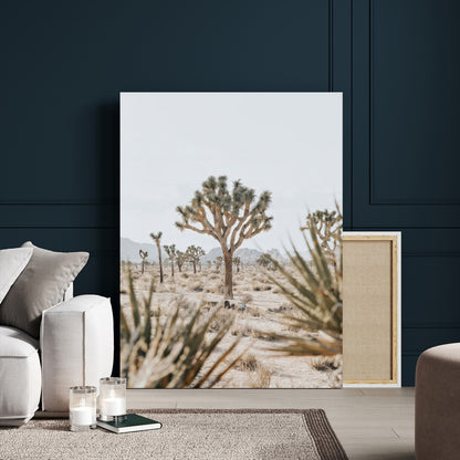 61562259-MGV-CV-24X36-Joshua Tree Canvas Wall Art – Desert Landscape, Minimalist Nature Photography, Large Framed Botanical Decor, Southwestern Canvas