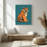 45688-MGV-CV-24X36-Tiger Wall Art – Bold Jungle Cat Canvas Print, Modern Wildlife Animal Decor for Living Room, Bedroom, Office or Nature Inspired
