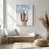 44868276-MGV-CV-24X36-Saguaro Cactus Wall Art Canvas Print, Framed Earthy Desert Art Picture Print, Warm Botanical Perfect Southwestern Boho Decor