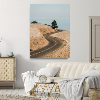 54702459-MGV-CV-24X36-Desert Road Wall Art Canvas Print, Framed Earthy Landscape Art Picture Print, Minimal Scenic Perfect Rustic Minimalist Decor