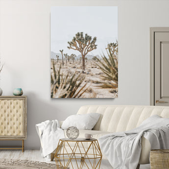 24058625-MGV-CV-24X36-Joshua Tree Wall Art Canvas Print, Framed Earthy Desert Art Picture Print, Neutral Desert Perfect Southwestern Minimalist Decor