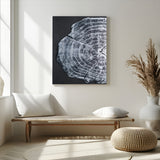 10432121-MGV-CV-24X36-Tree Ring Canvas Wall Art Canvas Print, Framed Rustic Wood Wall Art Picture Print, Botanical Tree Slice Perfect Modern Lodge Decor