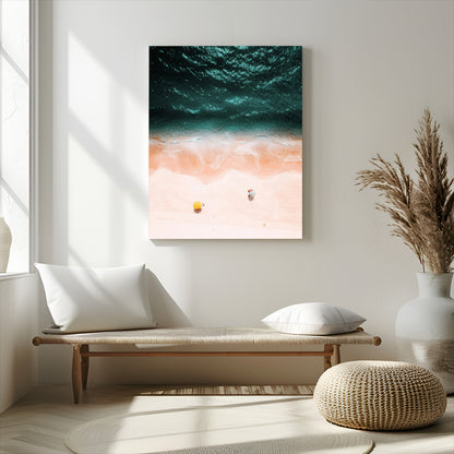 44468317-MGV-CV-24X36-Tropical Relaxation Wall Art Canvas Print, Framed Coastal Vibes Art Picture Print, Ocean Aesthetic Perfect Coastal Minimalist