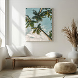 80452931-MGV-CV-24X36-Tropical Palm Trees Wall Art Canvas Print, Framed Coastal Nature Art Picture Print, Relaxing Summer Vibes Perfect Boho Coastal