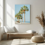 46777020-MGV-CV-24X36-Palm Tree Wall Art – Coastal Canvas Print with Tall Palms and Blue Sky, Minimal Tropical Photography, Relaxing Beach Decor for