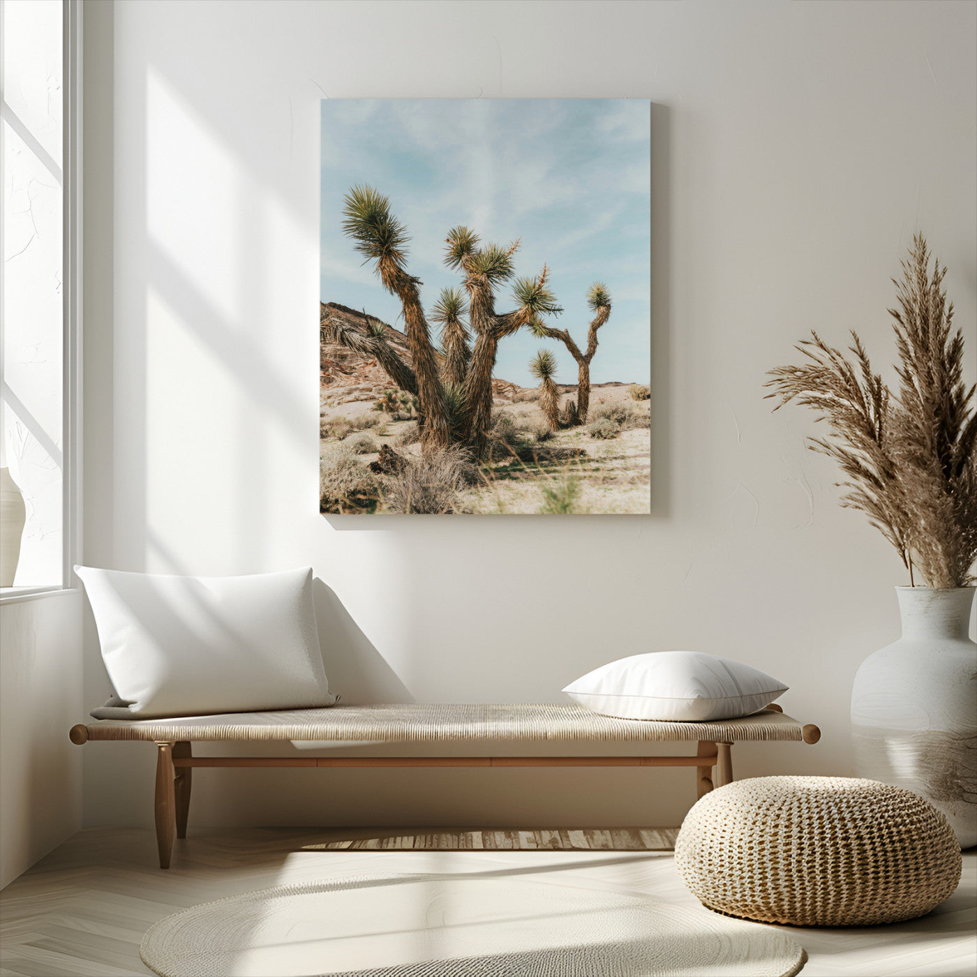 95224550-MGV-CV-24X36-Joshua Tree Wall Art – Desert Landscape Canvas Print with Southwestern Scenery, Rustic Western Photography, Boho Nature Decor for