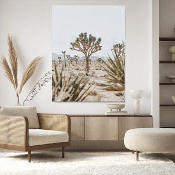 24058625-MGV-CV-24X36-Joshua Tree Wall Art Canvas Print, Framed Earthy Desert Art Picture Print, Neutral Desert Perfect Southwestern Minimalist Decor