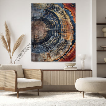 92693966-MGV-CV-24X36-Timber Cut Close-Up Wall Art Canvas Print, Framed Rustic Wood Canvas Art Picture Print, Natural Texture Decor Perfect Modern Lodge