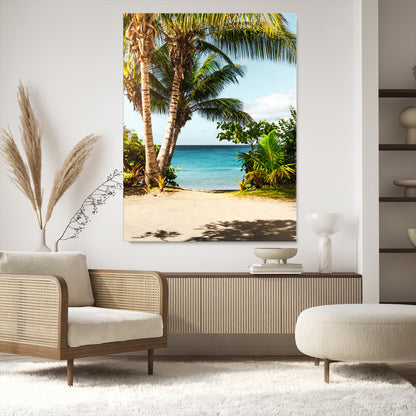 10046923-MGV-CV-24X36-Palm Tree Canvas Wall Art Canvas Print, Framed Coastal Wall Art Art Picture Print, Island Wall Decor Perfect Coastal Tropical