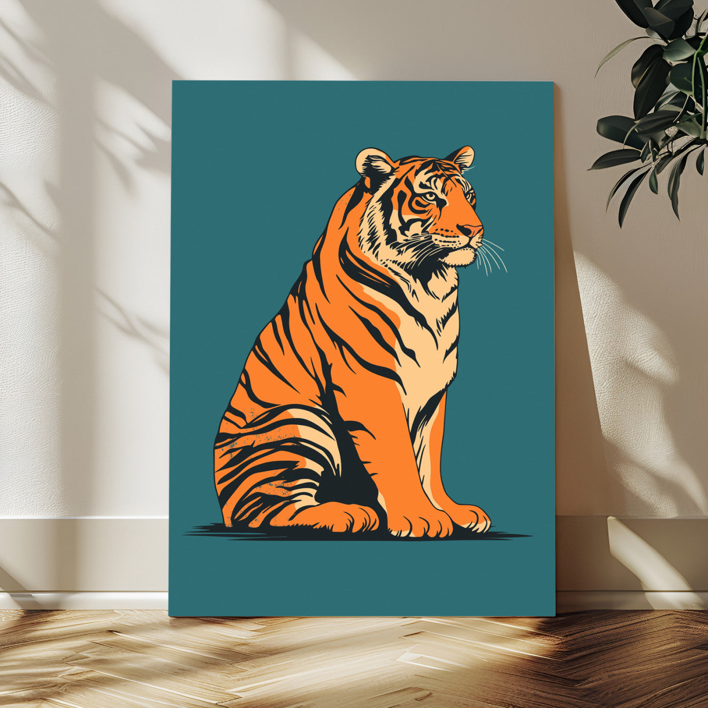 45688-MGV-CV-24X36-Tiger Wall Art – Bold Jungle Cat Canvas Print, Modern Wildlife Animal Decor for Living Room, Bedroom, Office or Nature Inspired