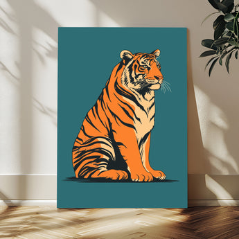 45688-MGV-CV-24X36-Tiger Wall Art – Bold Jungle Cat Canvas Print, Modern Wildlife Animal Decor for Living Room, Bedroom, Office or Nature Inspired