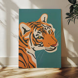 94447-MGV-CV-24X36-Tiger Portrait Wall Art – Bold Wildlife Canvas Print of Fierce Jungle Cat Face, Modern Animal Home Decor for Living Room, Office