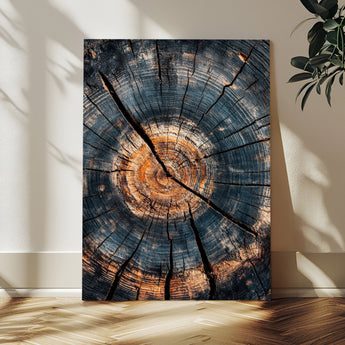 Test-Dikey-MGV-CV-24X36-Wood Tree Ring Wall Art Canvas Print, Framed Abstract Woodland Art Picture Print, Large Wood Stamp Perfect Farmhouse Decor Artwork
